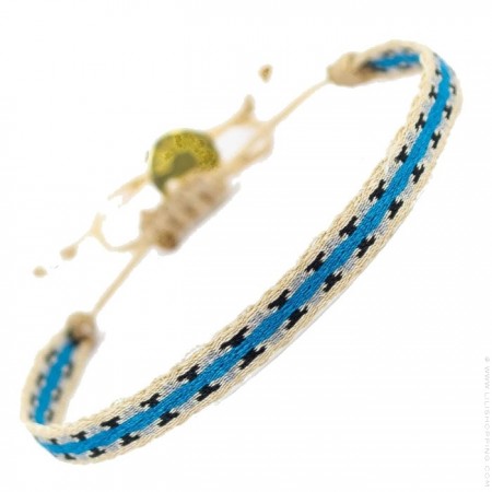 Bracelet stitch bleu love bijoux fantasie femme enfant réglable