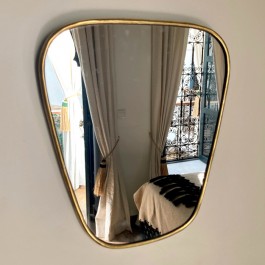 31 cm trapeze brass mirror