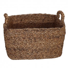 H32 water hyacinth basket with handles