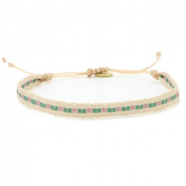 Argentinas beige green pink bracelet