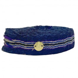 Ceinture à franges marine violet noir