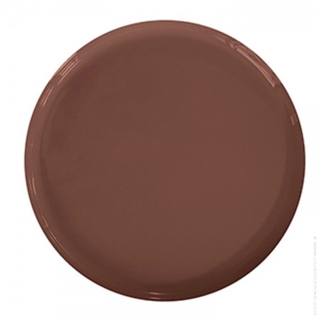 Brown 35 cm enamelled round tray