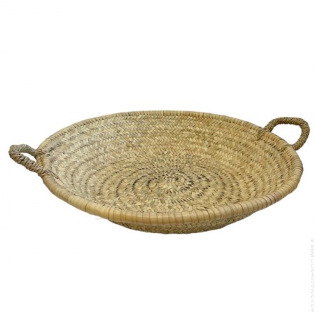 Palmleaves 40 cm round flat basket