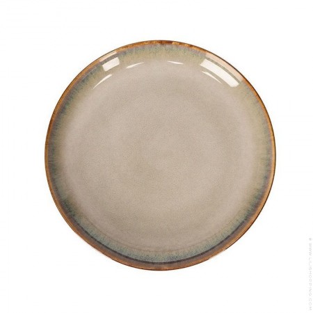 Assiette plate Yuni beige