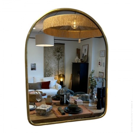 31 cm trapeze brass mirror