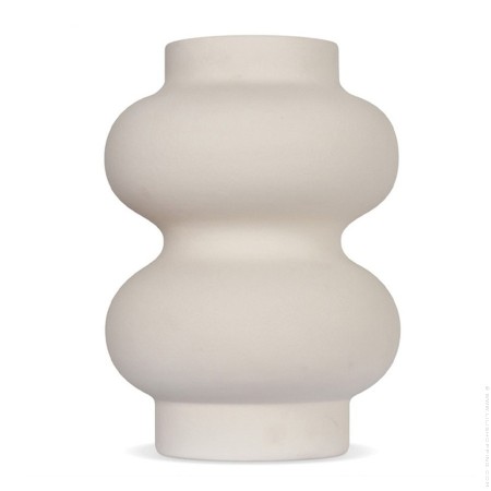 Vase double blanc en grès