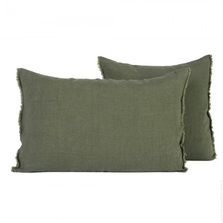 Housse de coussin Viti tabac carré + intérieur