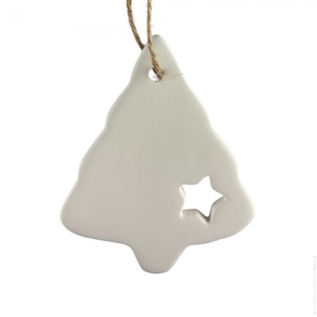 Fir-tree in white ceramic