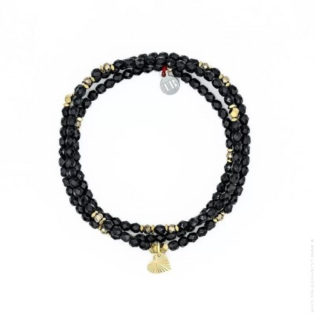 3 turn gold quantic Spike bracelet